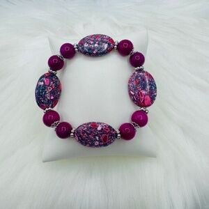 Large Natural Stone Beaded Unique Design Bracelets Style 202